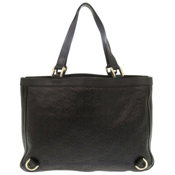 GUCCI Black Leather Tote Bag - Picture 4 of 10